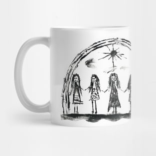 Stick girl (IV/IV) with friends (cut-out) Mug